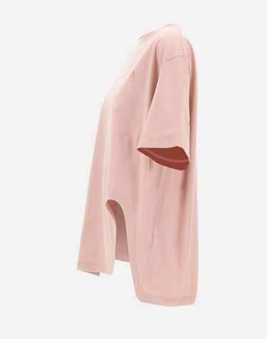 THE ATTICO T-Shirt con spacco sagomato Pink Donna 