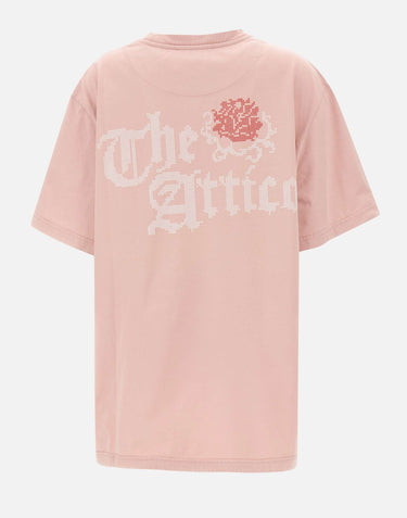 THE ATTICO T-Shirt con spacco sagomato Pink Donna 