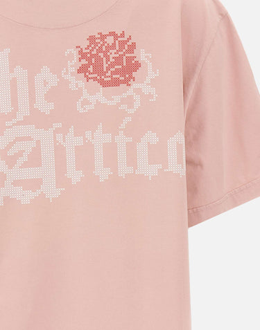 THE ATTICO T-Shirt con spacco sagomato Pink Donna 