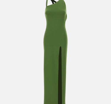THE ATTICO Abito lungo con cinturini GREEN Donna 