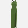 THE ATTICO Abito lungo con cinturini GREEN Donna 