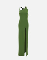 THE ATTICO Abito lungo con cinturini GREEN Donna 