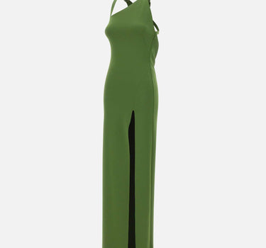 THE ATTICO Abito lungo con cinturini GREEN Donna 
