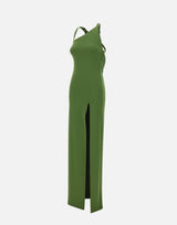 THE ATTICO Abito lungo con cinturini GREEN Donna 