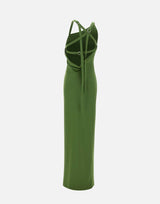 THE ATTICO Abito lungo con cinturini GREEN Donna 