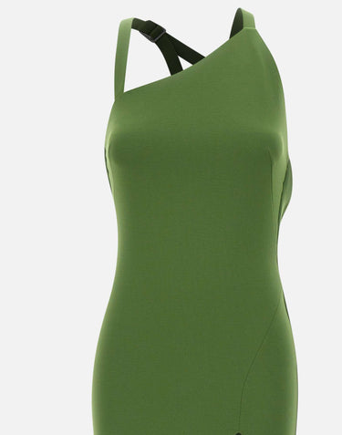THE ATTICO Abito lungo con cinturini GREEN Donna 