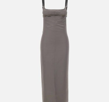 THE ATTICO Abito midi in raso GREY Donna 