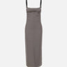 THE ATTICO Abito midi in raso GREY Donna 