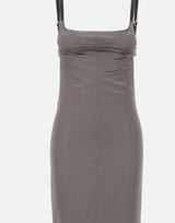 THE ATTICO Abito midi in raso GREY Donna 