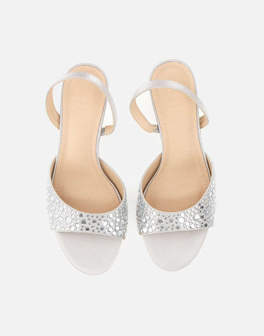 TWENTYFOURHAITCH Sandali "Dominicus" SILVER Donna 