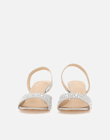 TWENTYFOURHAITCH Sandali "Dominicus" SILVER Donna 