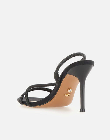 TWENTYFOURHAITCH Sandali "Flamenco" BLACK Donna 