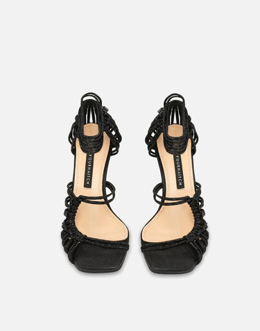 TWENTYFOURHAITCH Sandali "Molì" BLACK Donna 