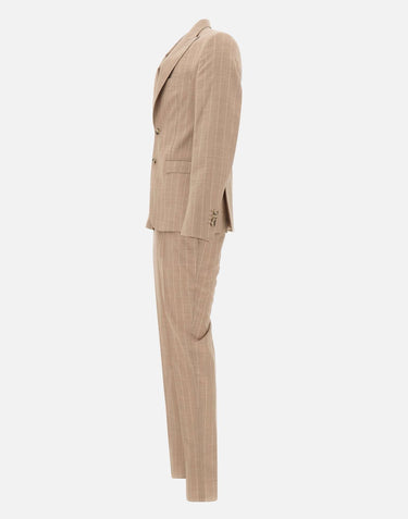 Abito gessato in lana vergine U5001 A562215 UNGARO 