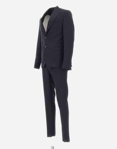 Abito gessato in lana vergine U5001 A562350 UNGARO 