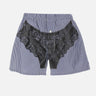 Shorts trompe l'oeil a righe VAQ11P021 WHTBLUE VAQUERA 