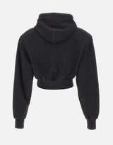 Felpa crop con cappuccio VAQ11T029 BLACK VAQUERA 