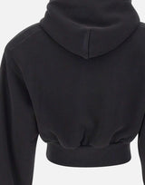 Felpa crop con cappuccio VAQ11T029 BLACK VAQUERA 