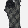 Top in pizzo con fiore VAQ11T040 BLACK VAQUERA 