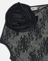Top in pizzo con fiore VAQ11T040 BLACK VAQUERA 