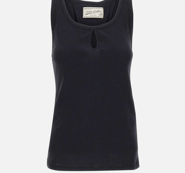 Top in misto cotone e lino 1226JTP007237A BLACK VICTORIA BECKHAM 