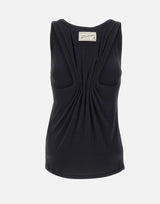 Top in misto cotone e lino 1226JTP007237A BLACK VICTORIA BECKHAM 