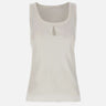 Top in misto cotone e lino 1226JTP007237A WHITE VICTORIA BECKHAM 