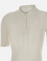 Polo con volant 1226KTP007273A WHITE VICTORIA BECKHAM 