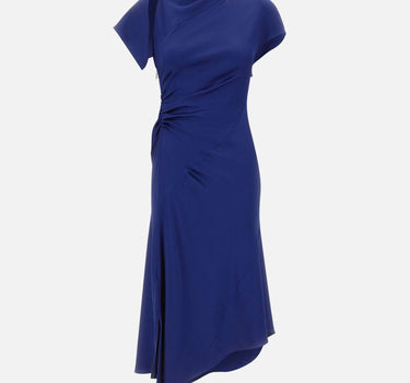 Abito asimmetrico con nodo 1226WDR007294B INDIGO VICTORIA BECKHAM 