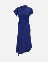 Abito asimmetrico con nodo 1226WDR007294B INDIGO VICTORIA BECKHAM 