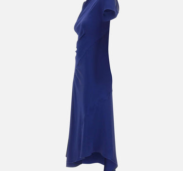 Abito asimmetrico con nodo 1226WDR007294B INDIGO VICTORIA BECKHAM 