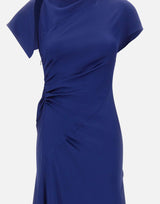 Abito asimmetrico con nodo 1226WDR007294B INDIGO VICTORIA BECKHAM 