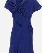 Abito asimmetrico con nodo 1226WDR007294B INDIGO VICTORIA BECKHAM 
