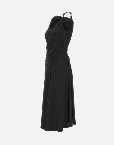 Abito con dettagli in pizzo 1226WDR007331A BLACK VICTORIA BECKHAM 
