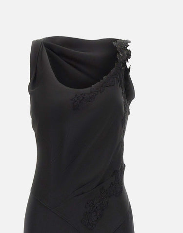 Abito con dettagli in pizzo 1226WDR007331A BLACK VICTORIA BECKHAM 