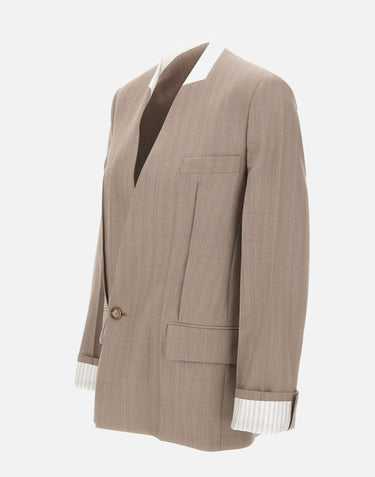 Blazer senza rever 1226WJK007214A LIMESTONE VICTORIA BECKHAM 