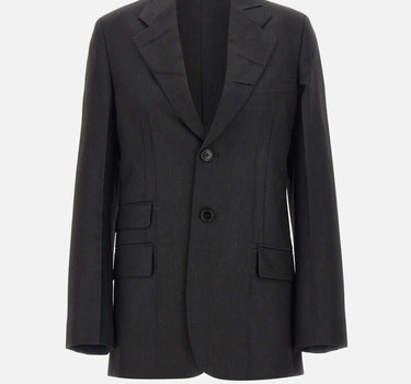 Blazer con revers a tacca 1226WJK007216A BLACK VICTORIA BECKHAM 