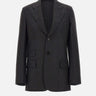 Blazer con revers a tacca 1226WJK007216A BLACK VICTORIA BECKHAM 