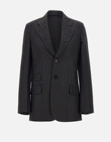 Blazer con revers a tacca 1226WJK007216A BLACK VICTORIA BECKHAM 