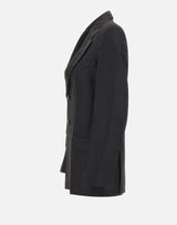 Blazer con revers a tacca 1226WJK007216A BLACK VICTORIA BECKHAM 