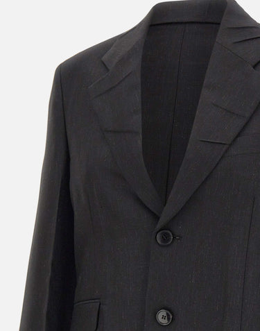 Blazer con revers a tacca 1226WJK007216A BLACK VICTORIA BECKHAM 