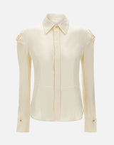 VICTORIA BECKHAM Camicia in raso con nodi WHITE Donna 