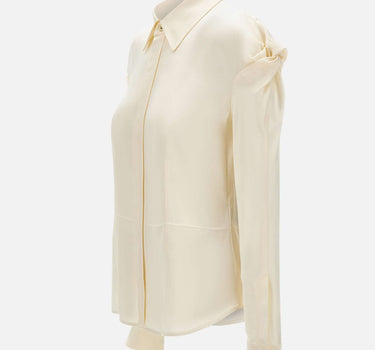VICTORIA BECKHAM Camicia in raso con nodi WHITE Donna 