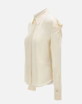 VICTORIA BECKHAM Camicia in raso con nodi WHITE Donna 