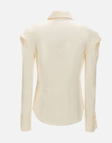VICTORIA BECKHAM Camicia in raso con nodi WHITE Donna 