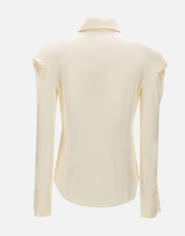 VICTORIA BECKHAM Camicia in raso con nodi WHITE Donna 