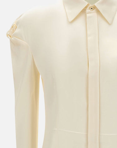 VICTORIA BECKHAM Camicia in raso con nodi WHITE Donna 