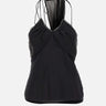 Top in seta arricciato 1226WTP007297A BLACK VICTORIA BECKHAM 