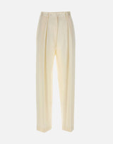 Pantalone a gamba larga 1226WTR002857P IVORY VICTORIA BECKHAM 