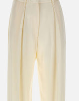 Pantalone a gamba larga 1226WTR002857P IVORY VICTORIA BECKHAM 
